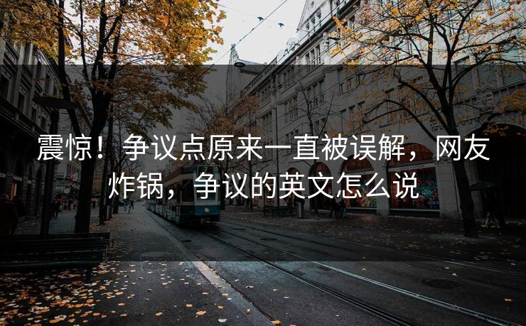 震惊!争议点原来一直被误解,网友炸锅,争议的英文怎么说 震惊!争议点原来一直被误解,网友炸锅,争议的英文怎么说